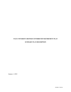 Summary Plan Description for 403 (b) Retirement Plan