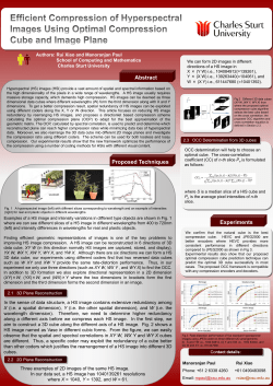 Efficient Compression of Hyperspectral Images Using Optimal Compression Cube and Image Plane
