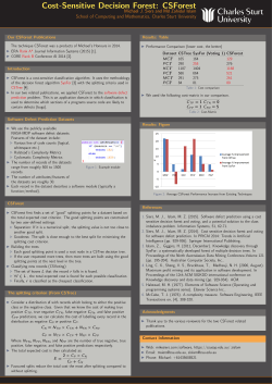 Cost-Sensitive Decision Forest: CSForest