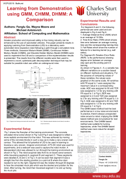 Learning from Demonstration using GMM, CHMM, DHMM: A Comparison