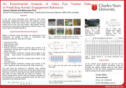 An Experimental Analysis of Video Eye Tracker Data in Predicting Human Engagement Behaviour