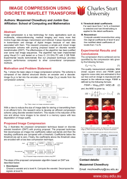 Image Compression Using Discrete Wavelet Transform