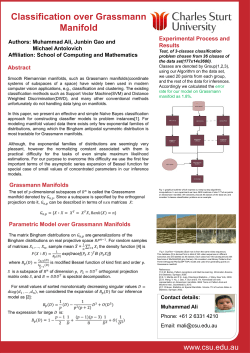 Classification over Grassmann Manifold
