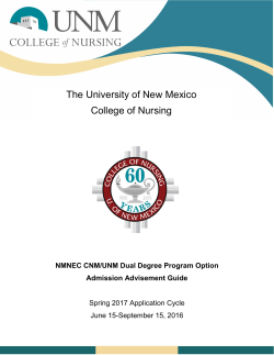 CNM-UNM Advisement Guide&ndash;Spring 2016