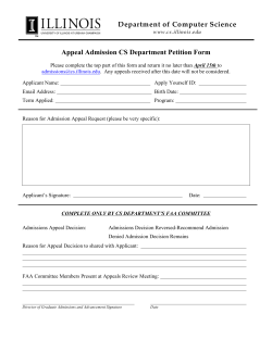 CS Appeal Form