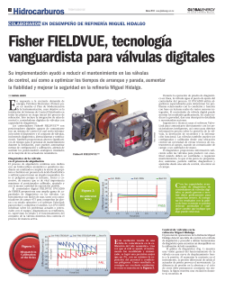 Fisher FIELDVUE, tecnolog&iacute;a vanguardista para v&aacute;lvulas digitales