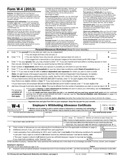 Employees Withholding Allowance Certificate (W-4)
