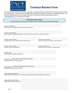 Contract Review Form