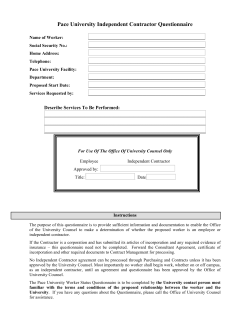Independent Contractor Questionnaire