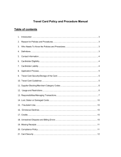The Travel Policy Procedure