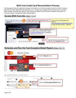 Fuel Credit Card - Reconciliation Tip Sheet