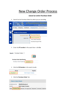 New - Cancel a Purchase Order