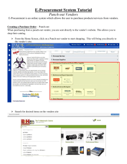 New - E-Procurement - Creating a Punch-Out Purchase Order