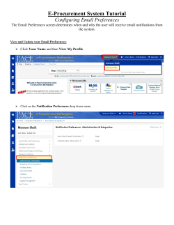 New - E-Procurement - Email Preferences