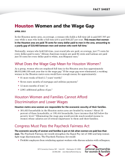 Houston Women and the Wage Gap