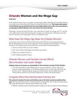 Orlando Women and the Wage Gap