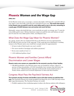 Phoenix Women and the Wage Gap