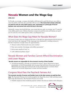 Nevada Women and the Wage Gap