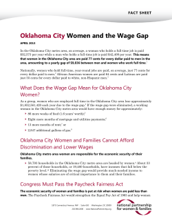 Oklahoma City Women and the Wage Gap