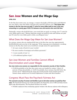 San Jose Women and the Wage Gap