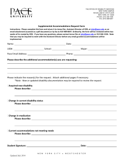 Supplmental Accommodation Request Form