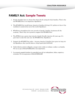 FAMILY Act: Sample Tweets