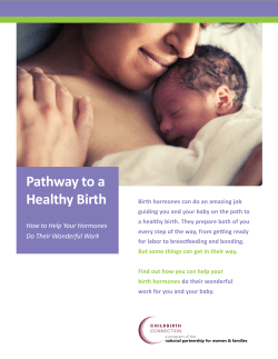 Pathway to a Healthy Birth: How to Help Your Hormones Do Their Wonderful Work