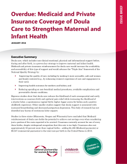 ISSUE BRIEF | Overdue: Medicaid and Private Insurance Coverage of Doula Care to Strengthen Maternal and Infant Health
