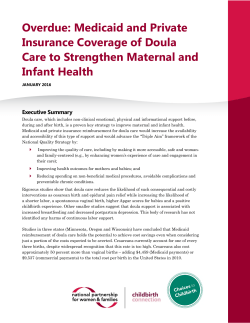 EXECUTIVE SUMMARY | Overdue: Medicaid and Private Insurance Coverage of Doula Care to Strengthen Maternal and Infant Health