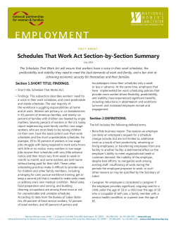 Schedules that Work Act Section-by-Section
