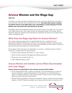 Arizona Women and the Wage Gap