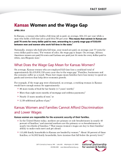 Kansas Women and the Wage Gap