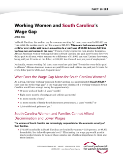 Working Women and South Carolina’s Wage Gap