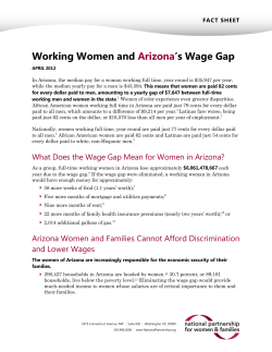 Working Women and Arizona’s Wage Gap