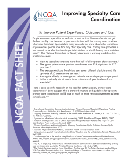Improving Specialty Care Coordination