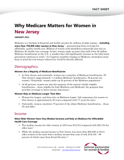 Why Medicare Matters for Women in New Jersey