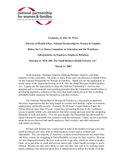 AHP Testimony (March 2003)
