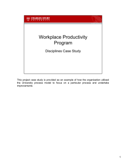 CSU Disciplines Case Study