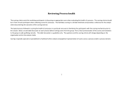 Process Health Check - Scoring Criteria