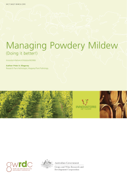 P A Magarey Managing Powdery Mildew Fact Sheet