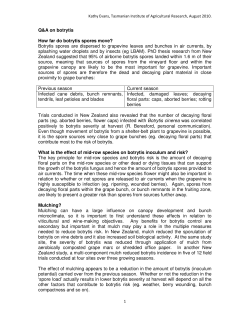 K Evans Q and A on Botrytis