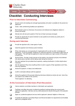 Conducting Interviews Checklist