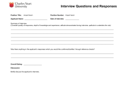 Question and response template