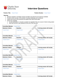 Interview Question template