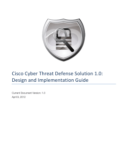 Cisco Cyber Threat Defense 1.0 Design and Implementation Guide