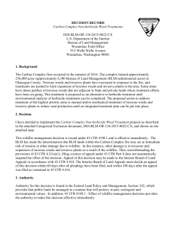 Carlton Complex Non-herbicide Noxious Weed Treatments CX and DR