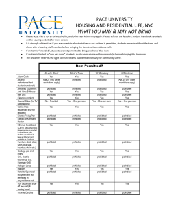 List of items sudent may and may not bring