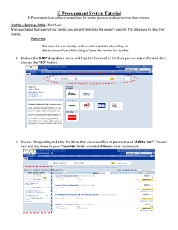 E-Procurement - Creating a Punch-Out Purchase Order