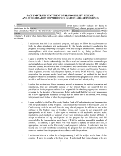 Study Abroad Agreement