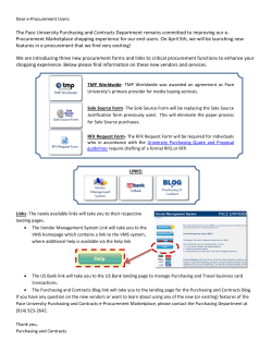 NEW E-Procurement features
